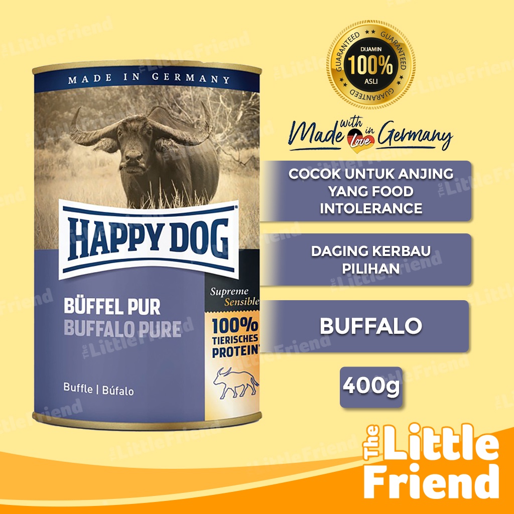 Makanan Kaleng Basah Anjing Happy Dog Pure Meat Daging Asli 400 Gram