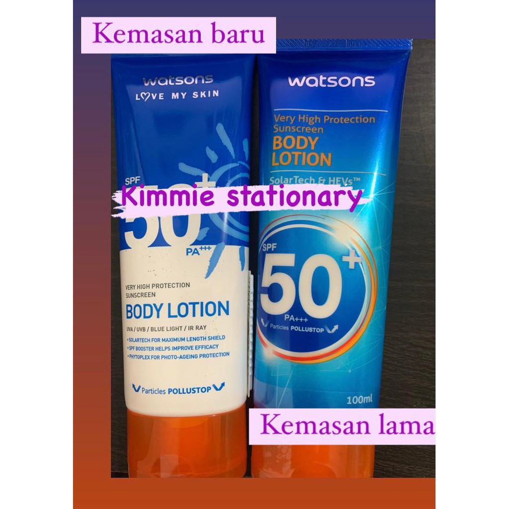 WATSONS BODY LOTION SUNSCREEN SPF 50 / SUN BLOCK WATSONS