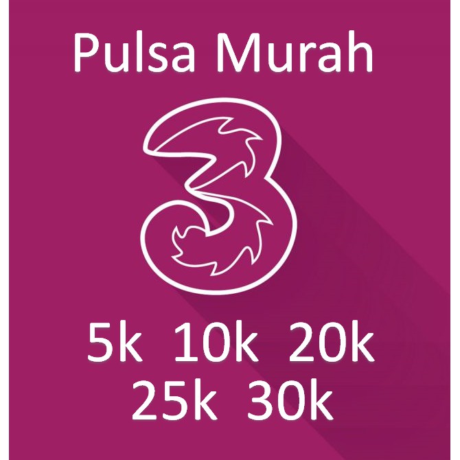 Pulsa Tri Three 5k 10k 20k 25k 30k 5rb 10rb 20rb 25rb 30rb 10ribu 20ribu 25ribu 30ribu