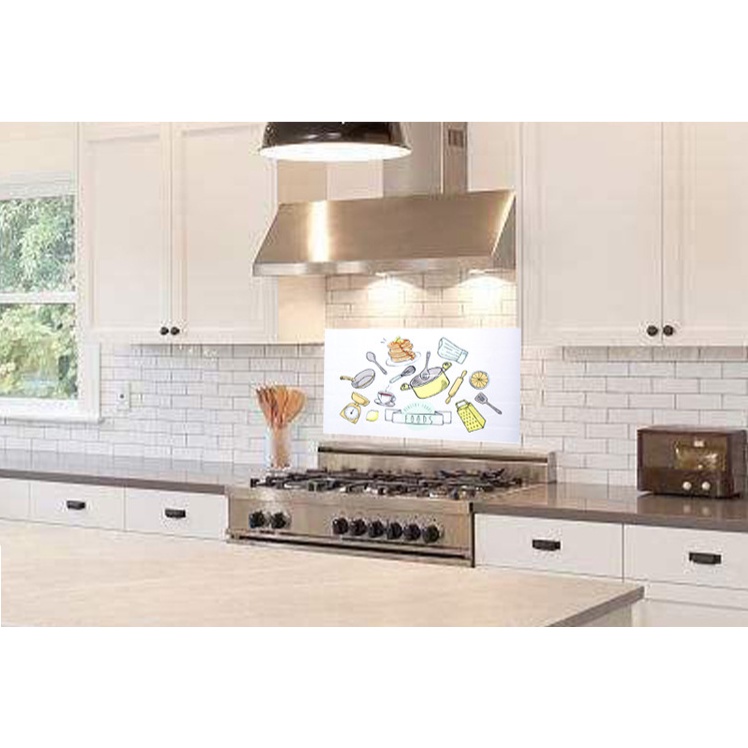 wallpaper sticker dapur anti cipratan minyak alumunium foil lem tape