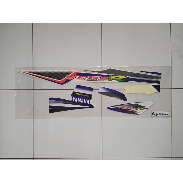 Striping Sticker Lis Yamaha vega lama 2003 2004 2005 Putih Biru