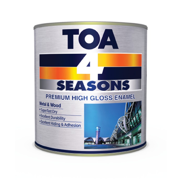 

CAT MINYAK KAYU&BESI TOA 4 SEASON PREMIUM HIGH GLOSS ENAMEL WHITE 1 KG