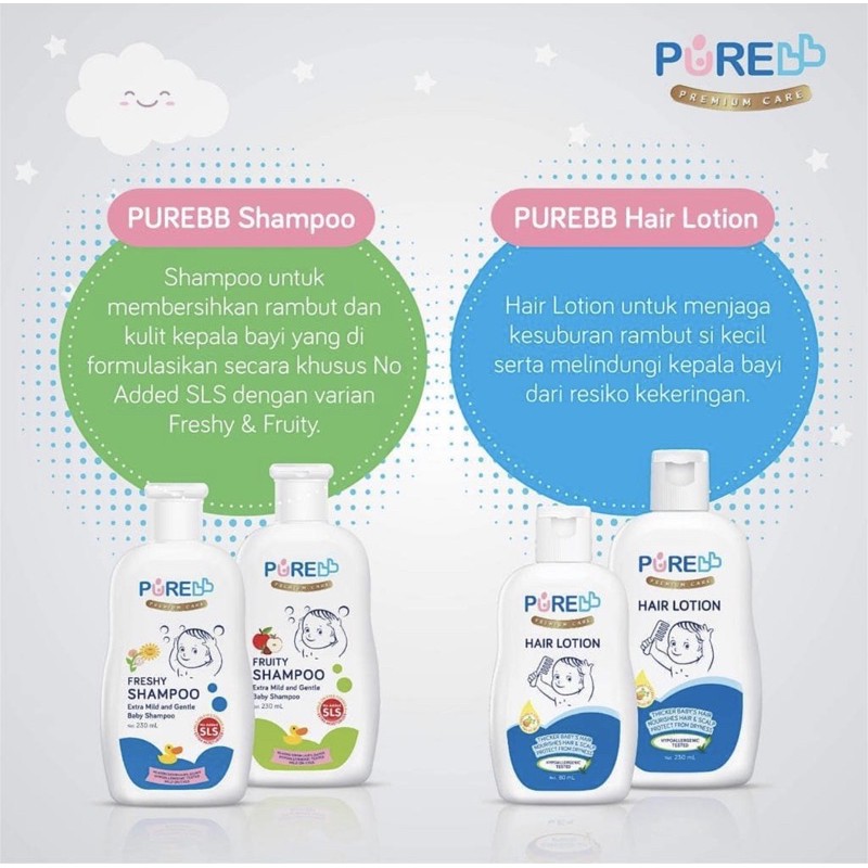 Purebb Shampoo Refill 450ml - Shampoo Bayi