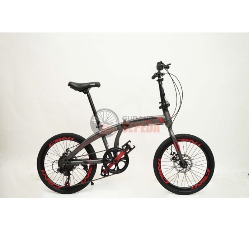 Sepeda lipat Khusus Jne kargo trex cassini 20 inch 7 speed bisa kredit dan COD-4
