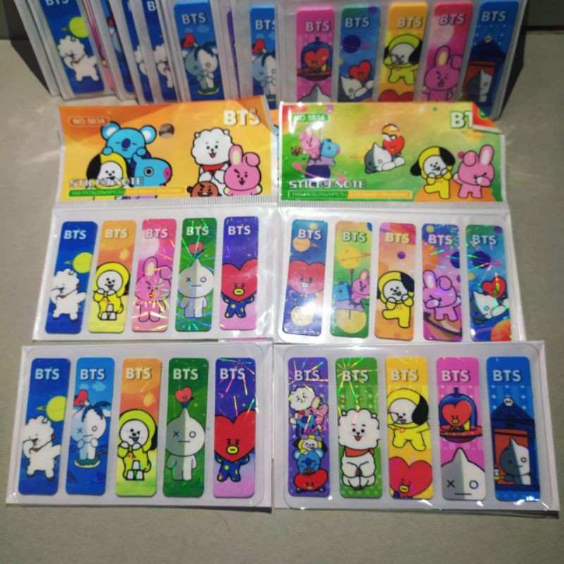 

pembatas buku plastik bts 1lembar isi5 pcs/pcs isi 5
