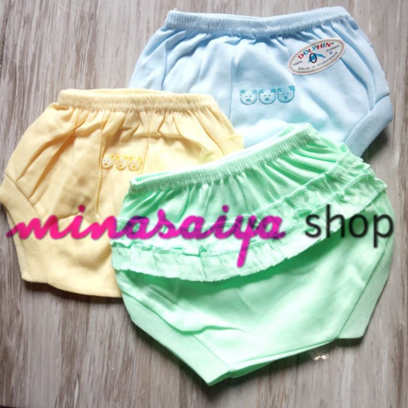 DOLPHIN 6 pcs Celana Dalam Renda Bayi Perempuan SNI Uk.M - XL