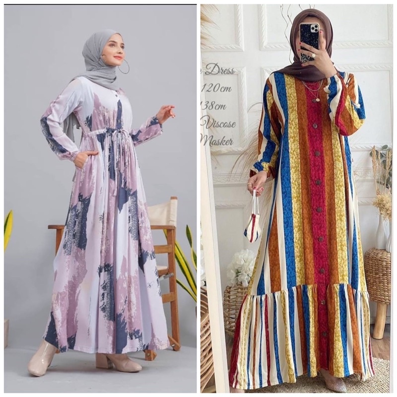 (RPA) ALL GAMIS RINNIE LOTTA RAIN DAILY BUSUI DRESS RAYON UNIQLO