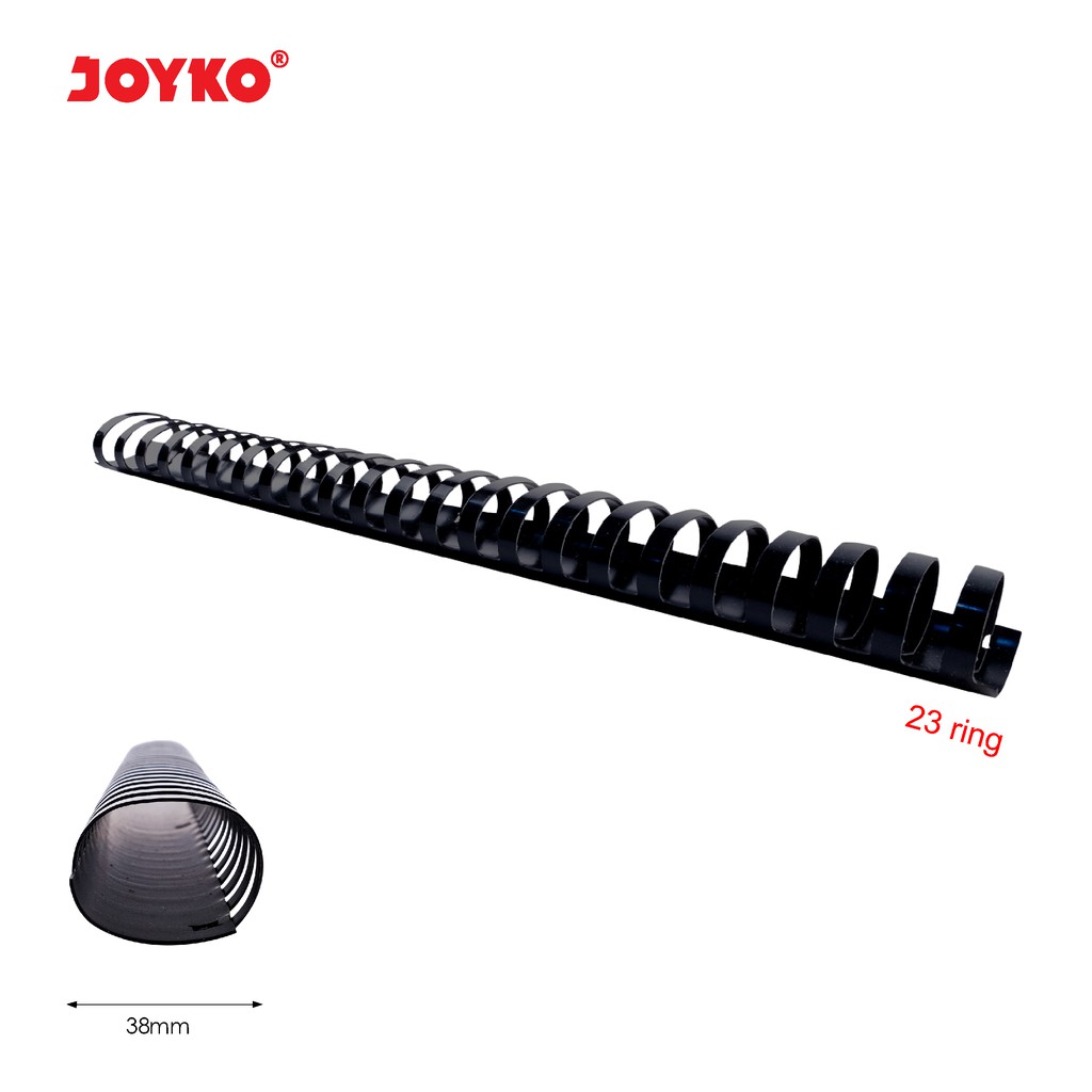 

Joyko Binding Ring Plastic Comb Spiral Jilid Joyko Oval ukuran F4 isi 50Pcs RPC-23-38