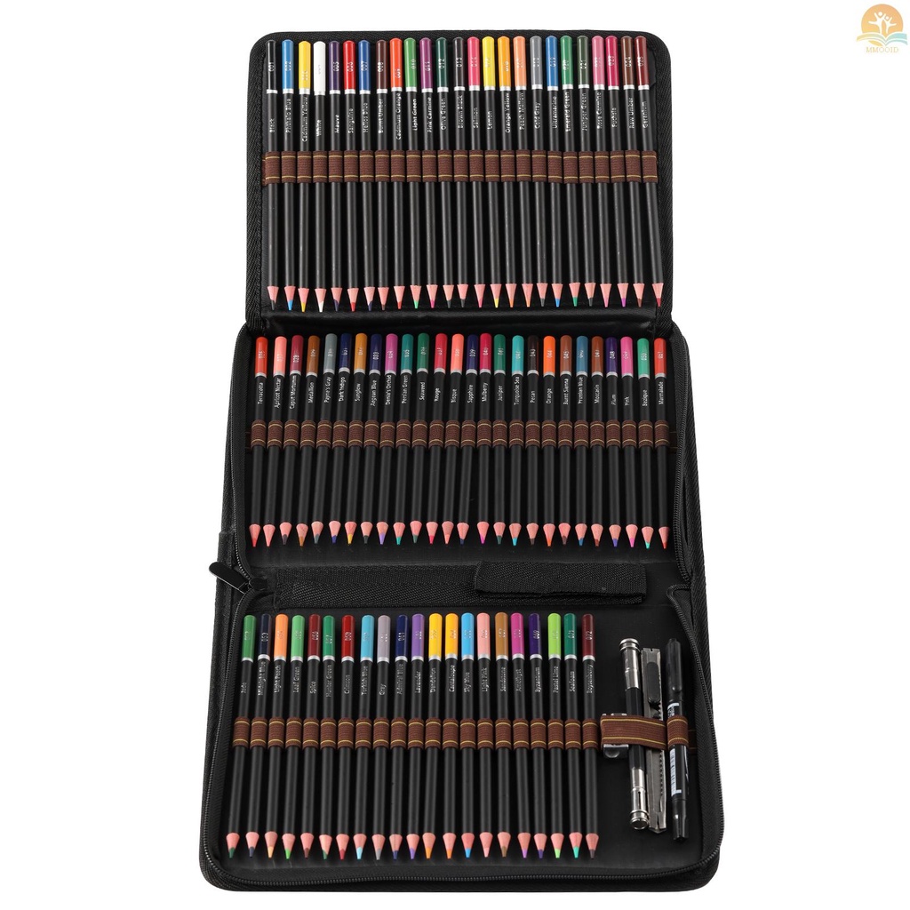 (MMOI) Set Pensil Warna 72 Warna Bahan Dasar Minyak + Tas Penyimpanan Untuk Anak / Dewasa