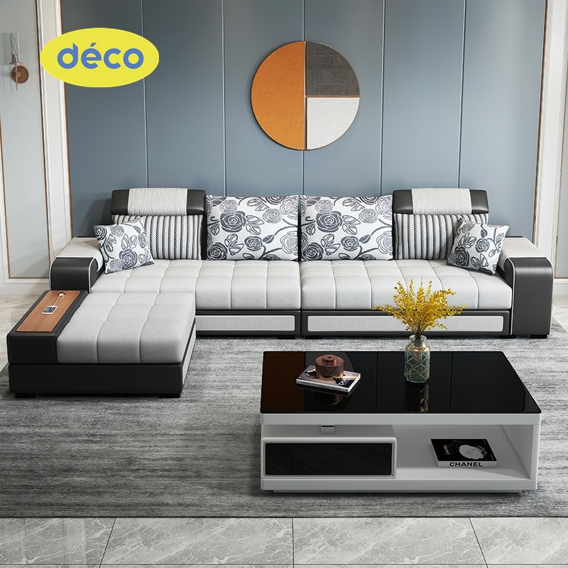 Kursi Minimalis Ruang Tamu Model L Shape 4 Seater Desain Unik