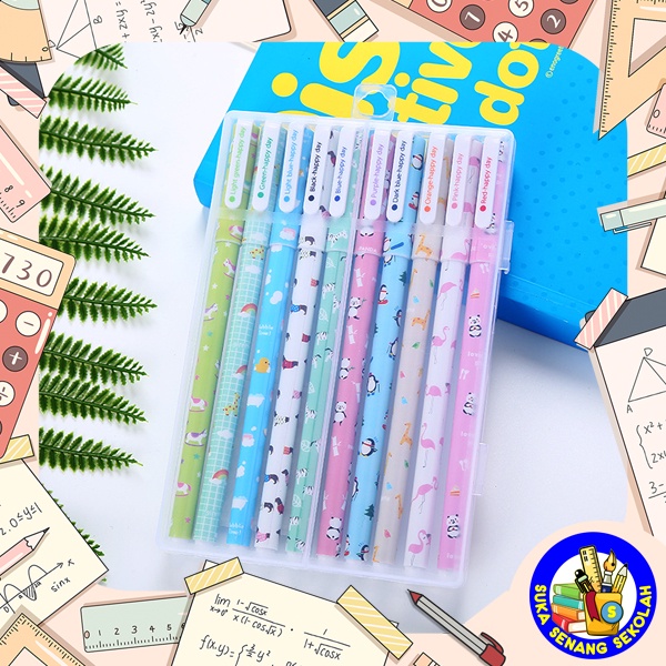 

Pulpen Set 10pcs Warna Warni S0150