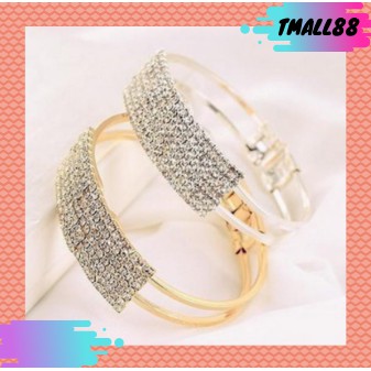 ♥TMALL88♥ New Gelang Fashion Wanita Elegan Dengan Hiasan Kristal c1 Mengkilap B15