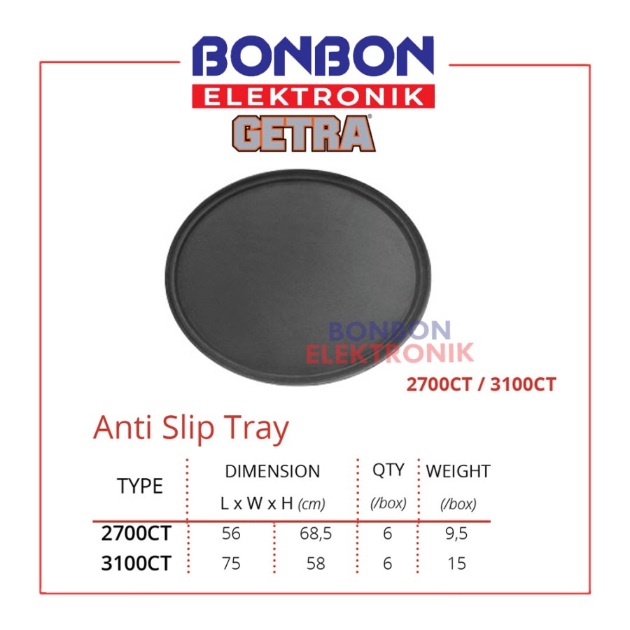 GETRA Anti Slip Tray Oval 2700CT / Nampan Anti Slip Oval