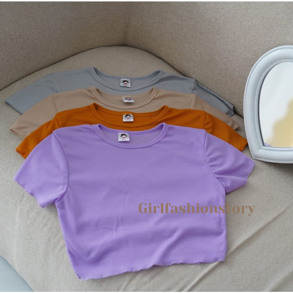 GFS AMBER WAFFLE CROP TOP