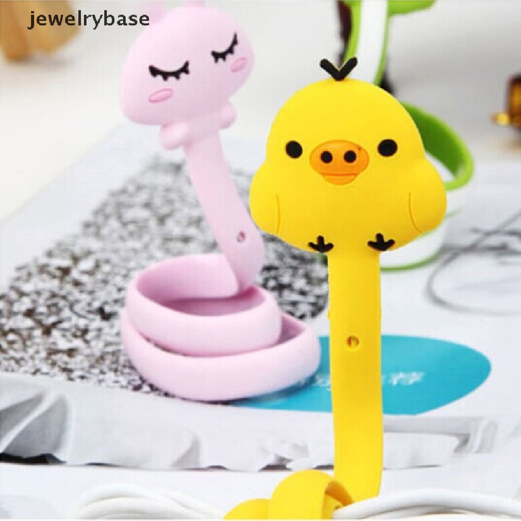 (jewelrybase) 1pc Pengikat Kabel Earphone Bentuk Binatang Lucu