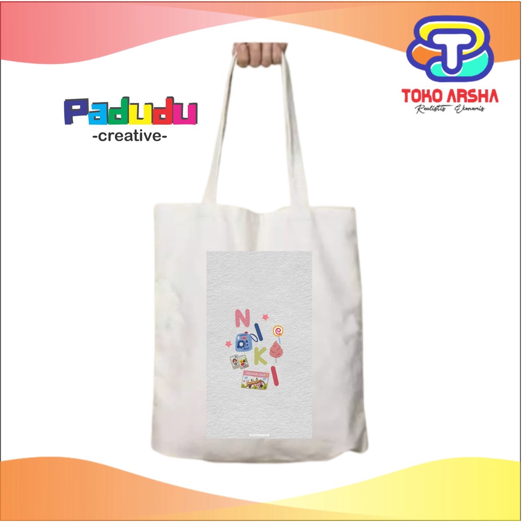 Tas Tote Vintage niki enhypen aestetik Aesthetic Resleting Totebag Wanita toko_arsha