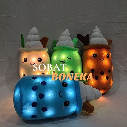 Boneka boba led 35cm murah boba ice cream terbaru bisa menyala