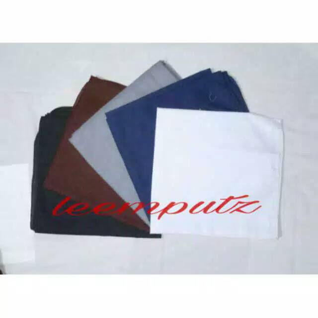 4004 - Kerudung Segi Empat Anak Sekolah Pinggir Neci / Kerudung Segi Empat Polos / Kerudung Katun