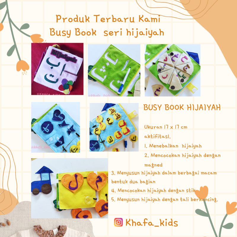 BUSY BOOK HIJAIYAH | MAINAN EDUKATIF | MAINAN MONTESSORI