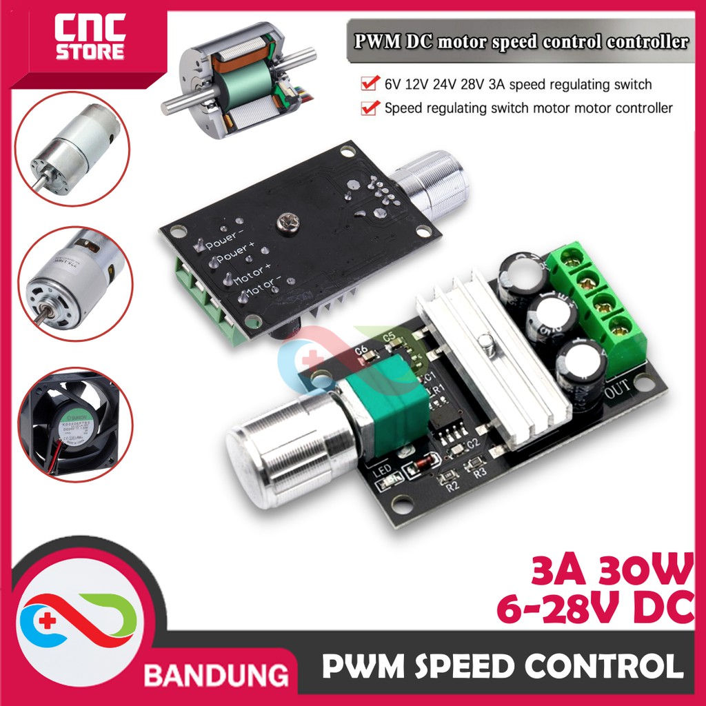 VARIABLE PWM MOTOR SPEED LED DIMMER CONTROLLER DC 3A 6V-28V 5A D