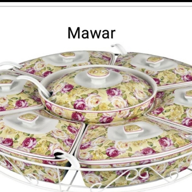 Prasmanan vicenza besar motif mawar / melati / ayana ( B412 )