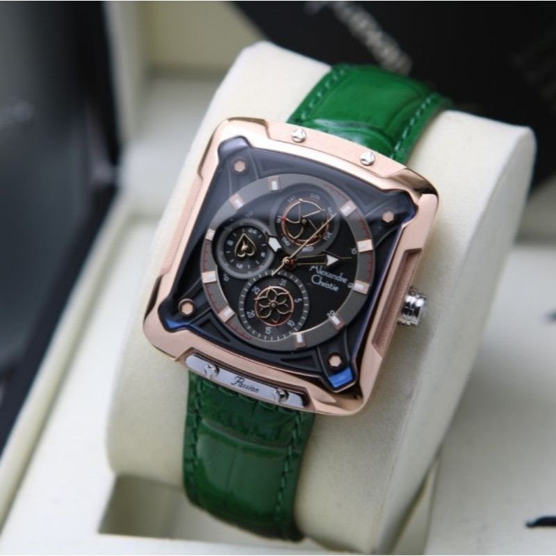 ORIGINAL Jam Tangan Wanita Alexandre Christie Leather AC 3030 / AC3030 / 3030