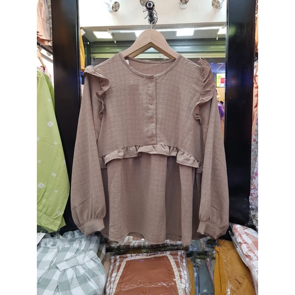 BLOUSE ATASAN MASCOT CRINKLE