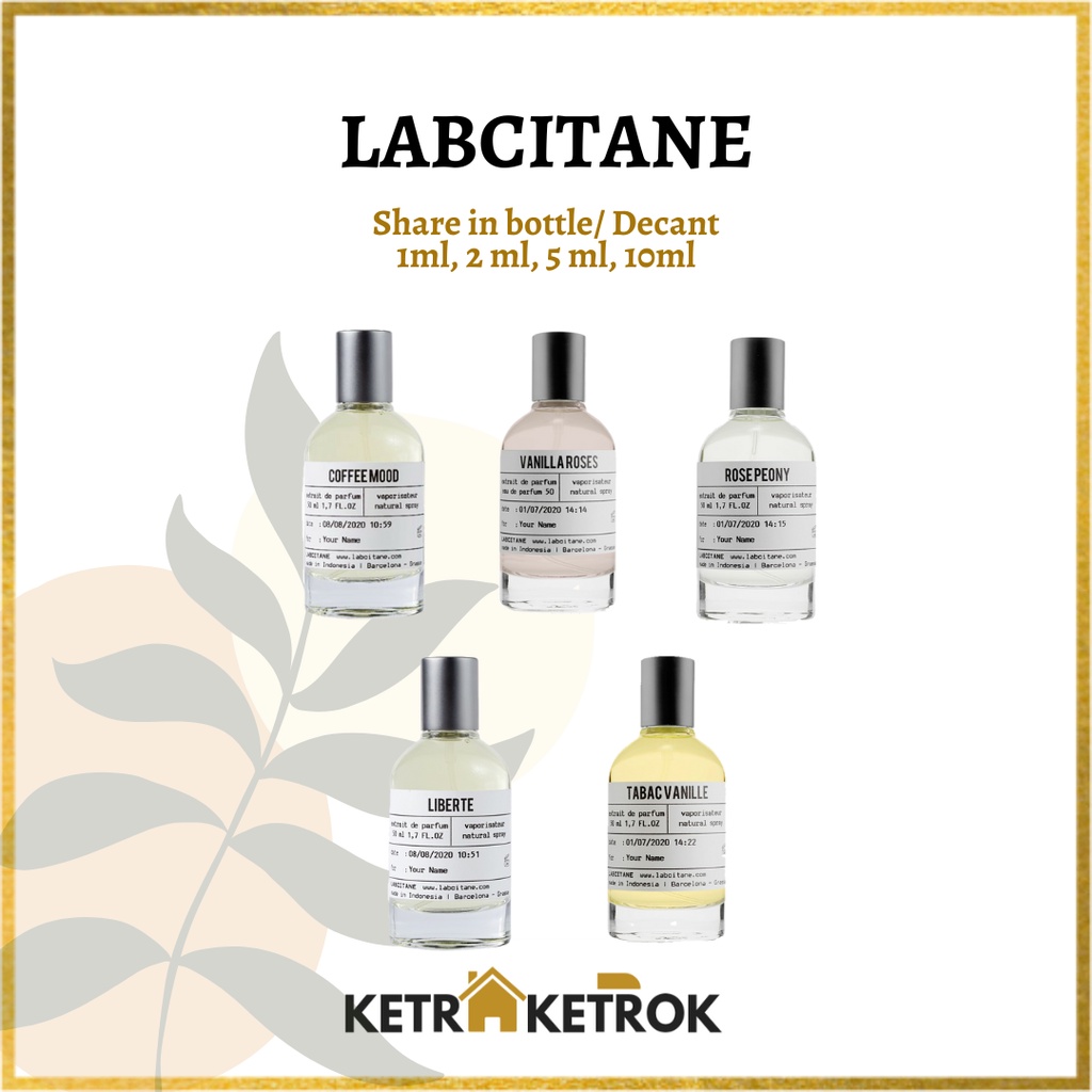 Jual Decant Share Parfum Perfume Labcitane Vanilla Roses Rose Peony Tabac Vanille Liberte