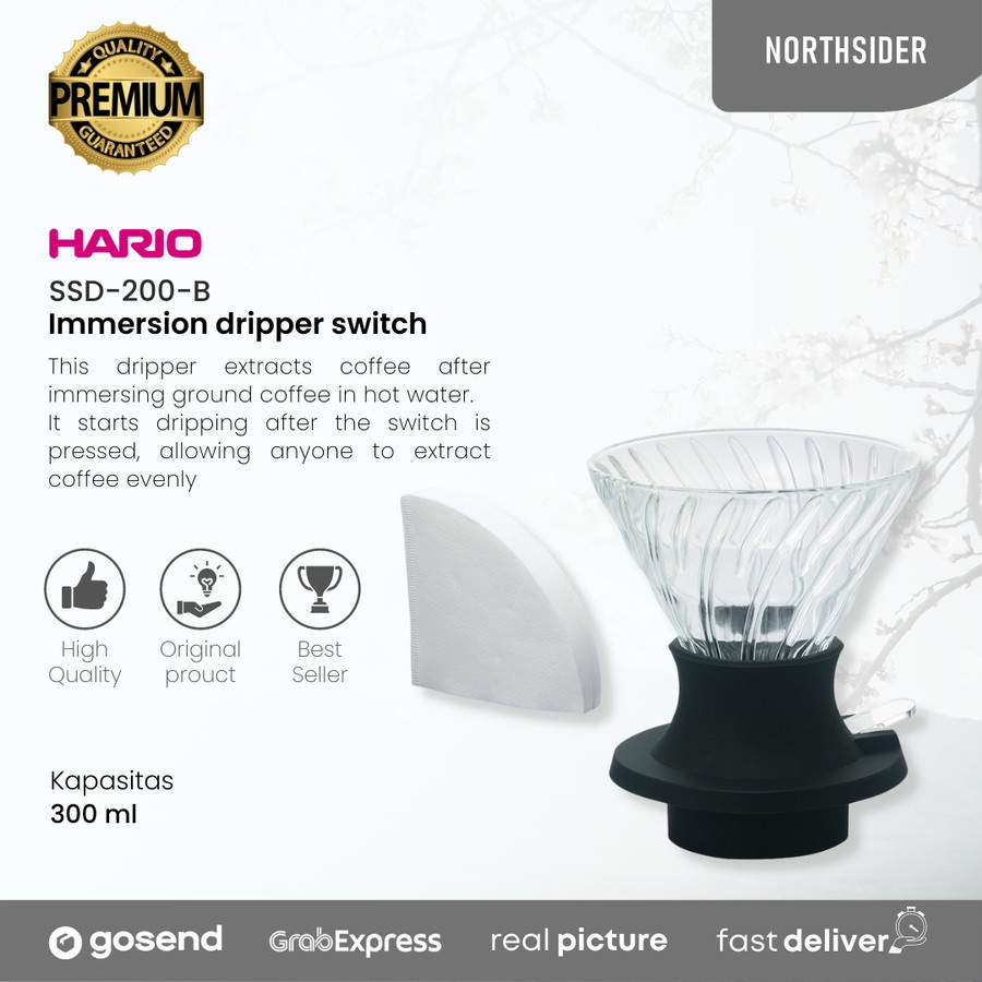 HARIO IMMERSION DRIPPER SWITCH SSD-200-B | Clever dripper kopi