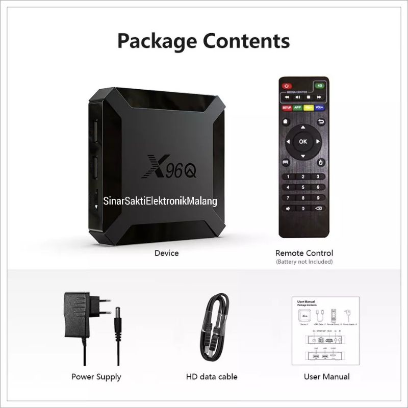 Android TV BOX X96 X96q 4k Smart 2gb 16gb Android 10 2/16gb Full HD