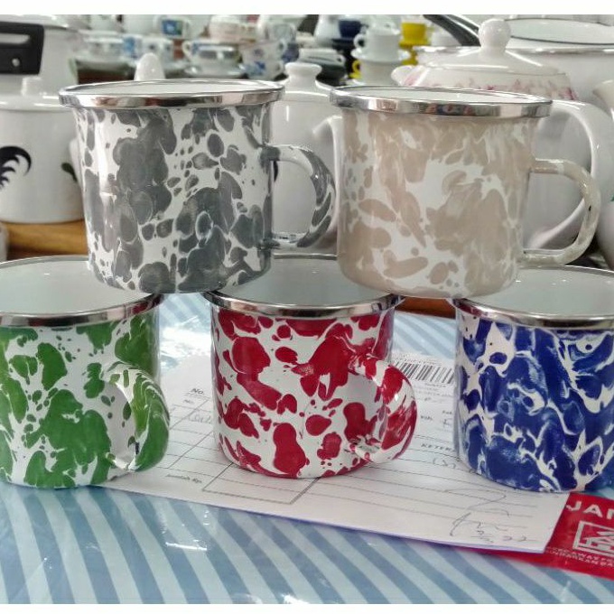 Kedaung Mug Enamel Cangkir Enamel 6x7cm