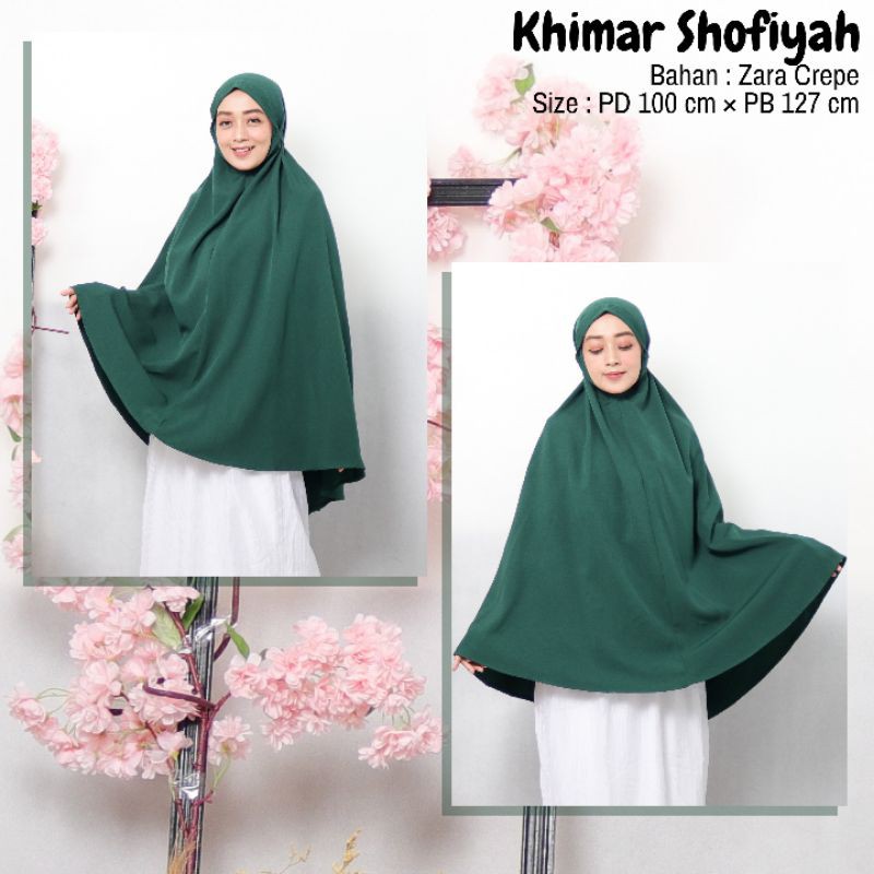 TERMURAH!!(BISA COD)HIJAB/JILBAB DEWASA_KHIMAR SHOFIYAH BAHAN ZARA CREPE_KHIMAR PED TALI_BEST SELLER