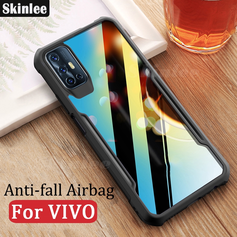 Skinlee Casing Softcase Silikon Cover Belakang Motif Armor Transparan Warna Hitam Untuk Vivo V17 Shopee Indonesia