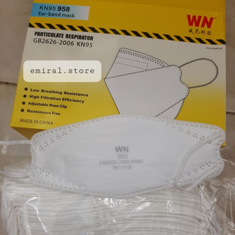 Masker KF94 WN 958 KN95 4ply 1BOX