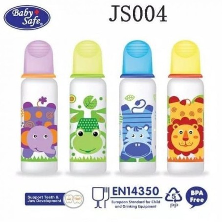 Baby Safe Reguler Bottle Baby JS003 125 ml / JS004 250 ml BPA Free Botol Susu Bayi