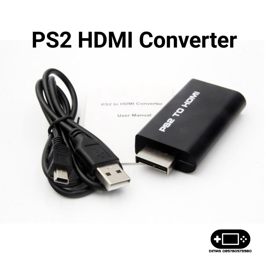 PS2 To HDTV Audio Video AV Adapter Converter Audio 3.5mm Output