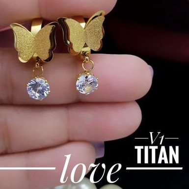 titanium anting wanita