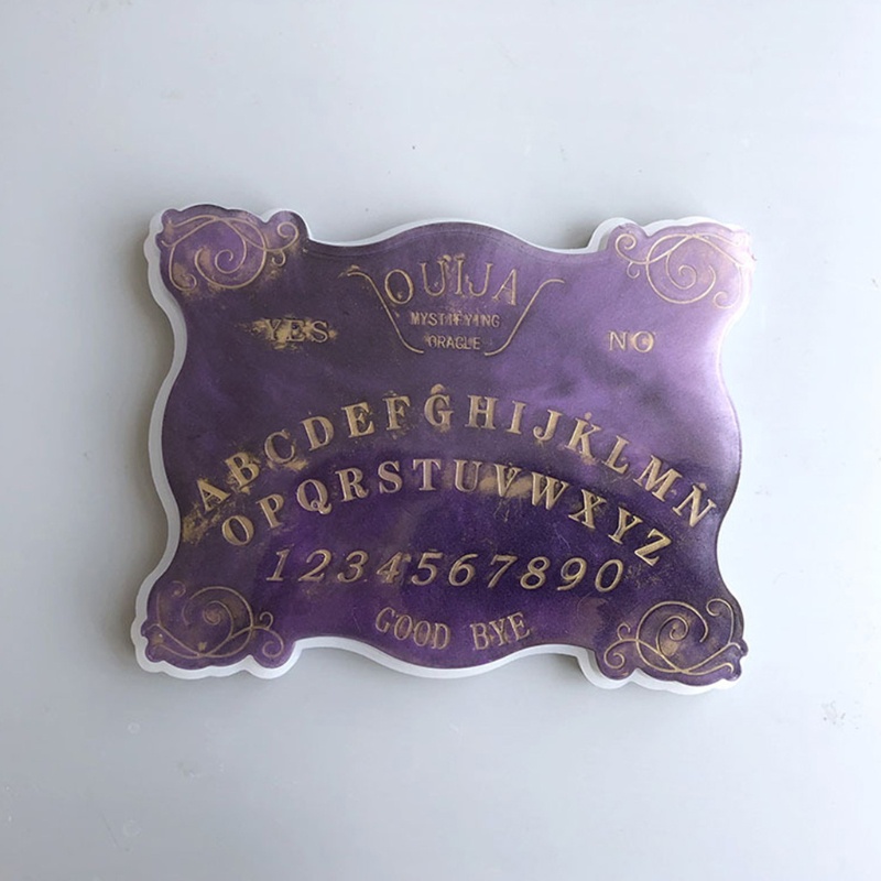 SIY  Mirror OUIJA Game Mat Epoxy Resin Mold Tray Serving Plate Silicone Mould DIY Crafts Ornaments Home Decorations Tool