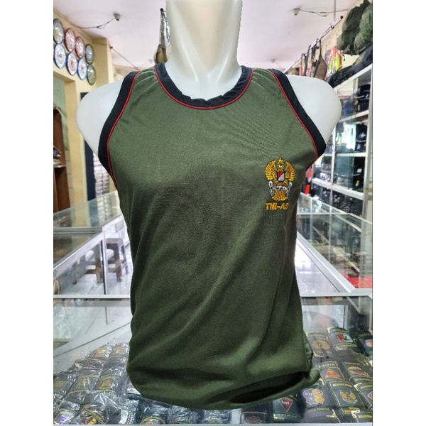 kaos singlet TNI AD Hijau | singlet Logo | singlet tentara | Singlet TNI AD