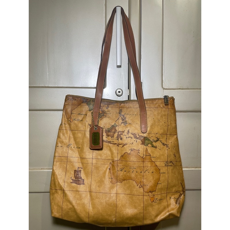 Preloved Tas Alviero Martini Illasse Map indo -MaderStuff