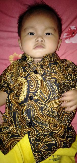 Kemeja Hem Batik Anak Size 0 (0,5 Bulan - 1.5th)