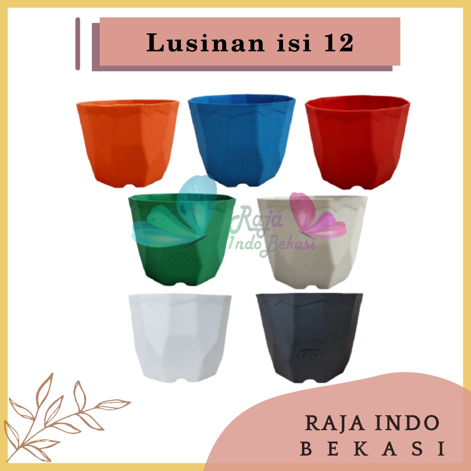 Lusinan Isi 12 Pcs Pot Permata 12 Putih Merah Biru Hijau Ivory Da 10.5cm Pot Kaktus Mini Murah Bkn Pot Tawon 10 12