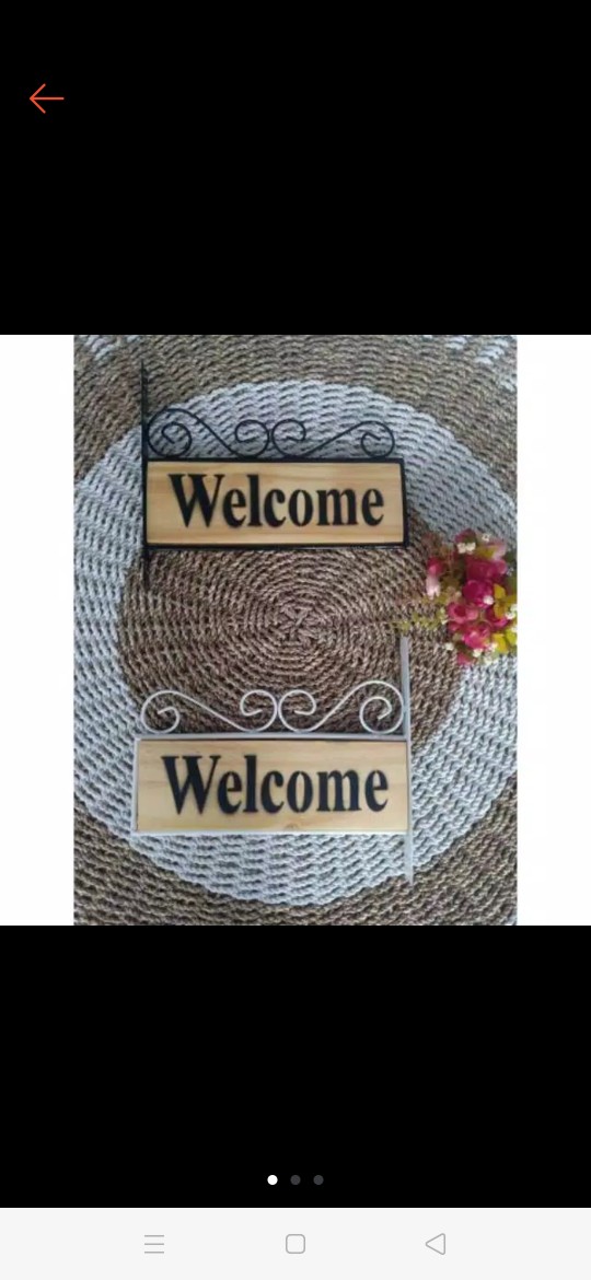 Gantungan Welcome Kayu Jati Belanda