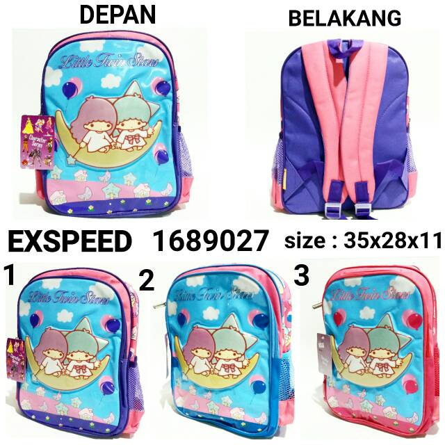 Tas sekolah ransel backpack cewek Little twin star Exspeed 1689027 tas punggung murah dan terbaru