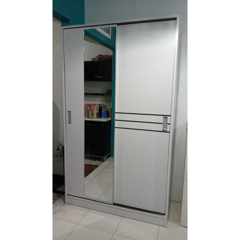 LEMARI SLIDING/LEMARI PAKAIAN SLEDING DOOR/LEMARI PAKAIAN MINIMALIS/LEMARI BAJU GESER/LEMARI PAKAIAN
