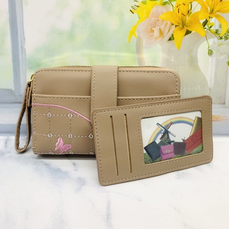 DOMPET WANITA FOREVER YOUNG IMPORT BORDIR KOREAN STYLE UKURAN SEDANG