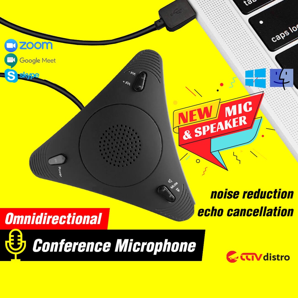 U08 Mic Speaker USB Conference Microphone Portable Mikrofon PC Laptop Komputer Desktop Microfon Condenser Portabel Omnidirectional