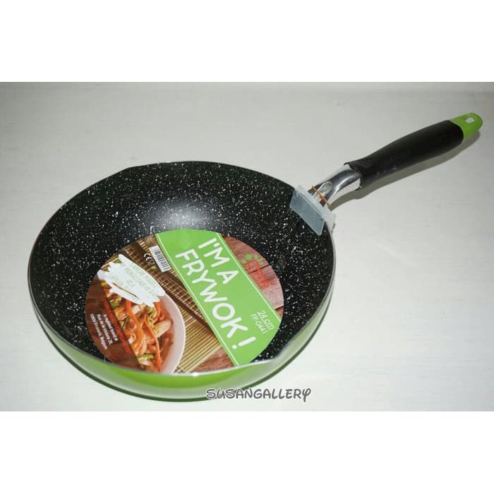 Cyprus Marble Fry Wok 24 cm / Wajan Cekung