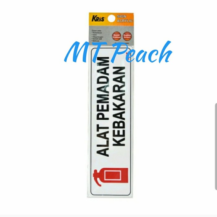 

KRIS SIGN ACRYLIC STICKER ANODIZED STIKER ALAT PEMADAM KEBAKARAN MA17