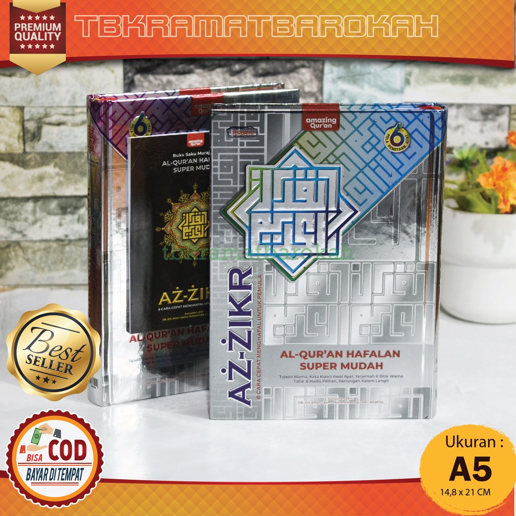 Al Quran Blok Warna Tajwid Berwarna Az-Zikr Cover Metalizing A5 Hafalan Terjemahan Khot Utsmani Madi